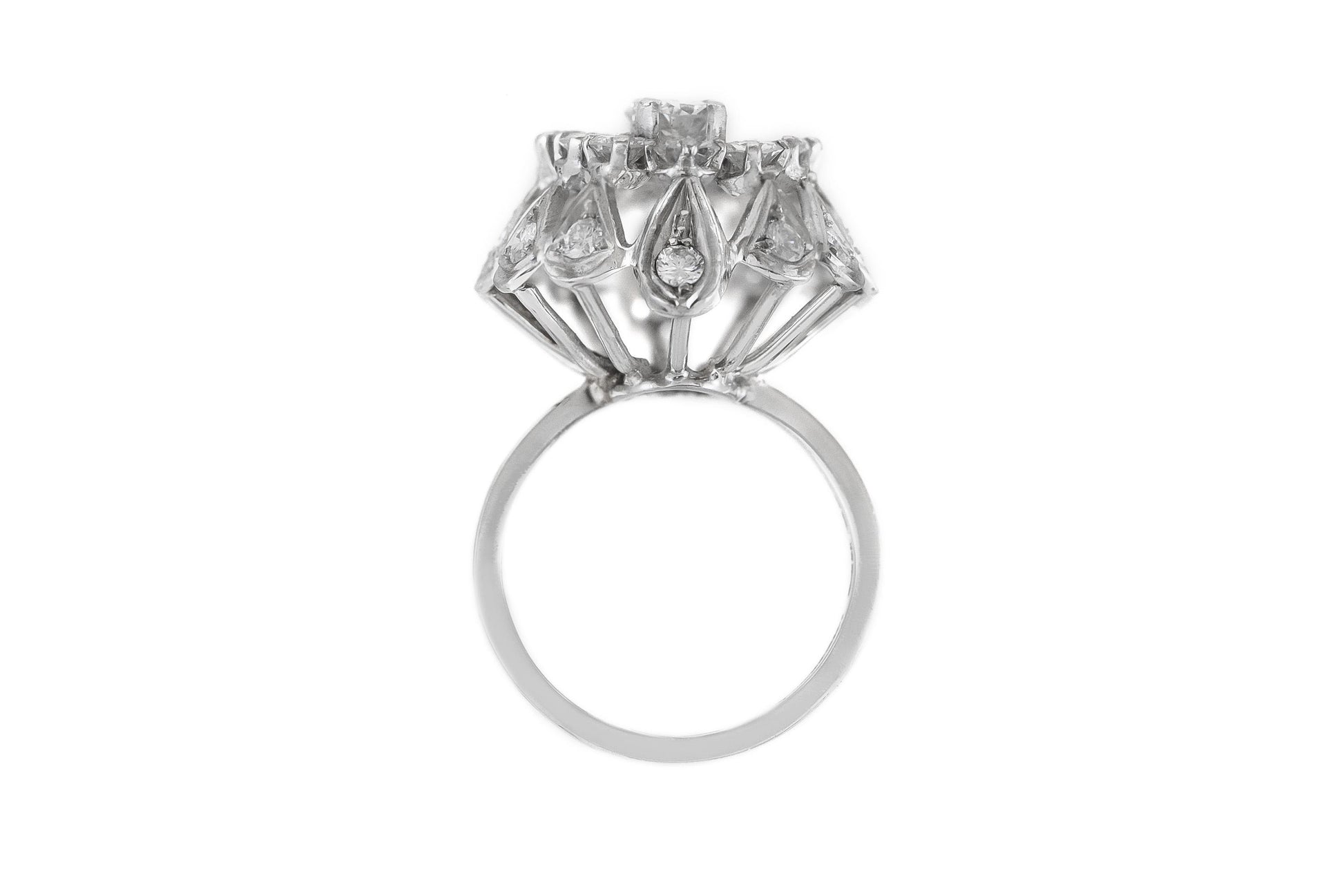 Vintage 1950s 3.30 Carat Diamond Ring