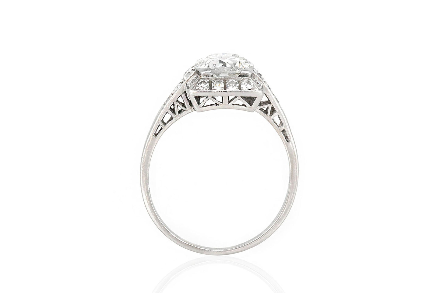 Antique Art Deco 1930s 1.40 Carat Old European Cut Diamond Engagement Ring