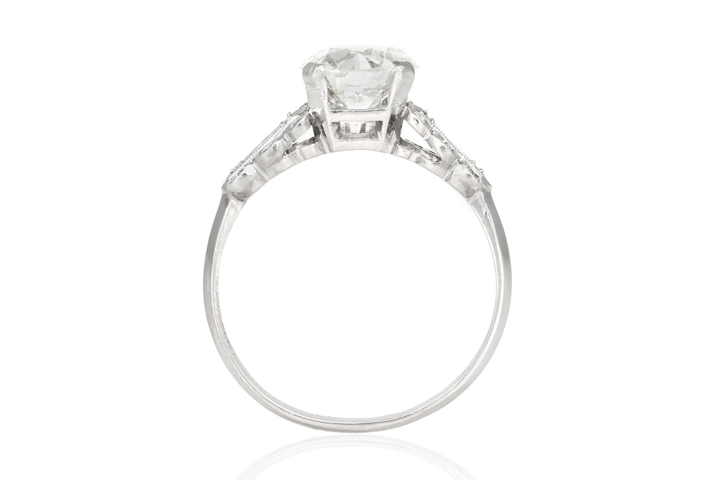 Antique Art Deco 1930s 1.55 Carat Old European Cut Diamond Engagement Ring