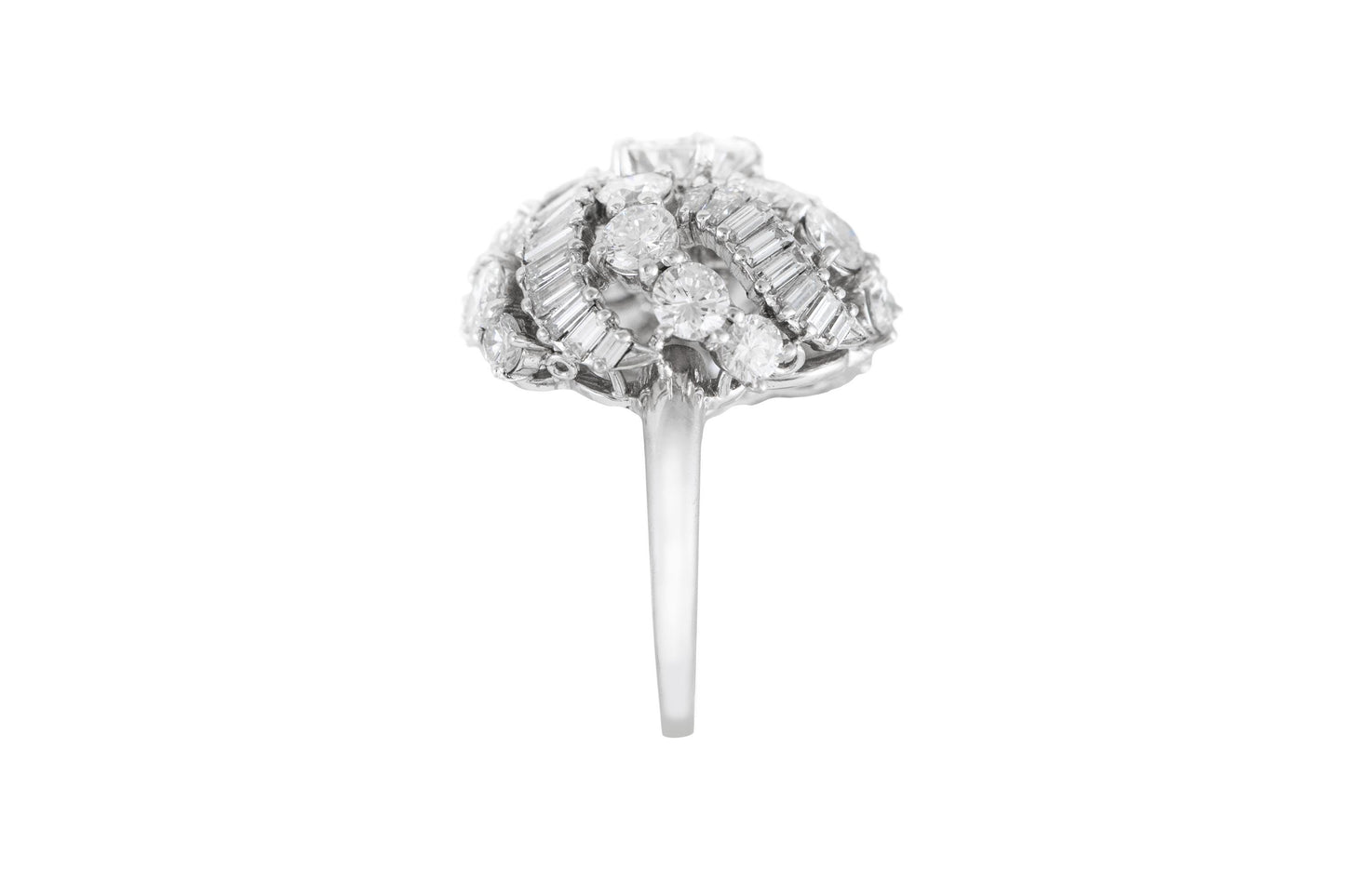 Vintage 1950s 6.00 Carat Diamond Domed Ring
