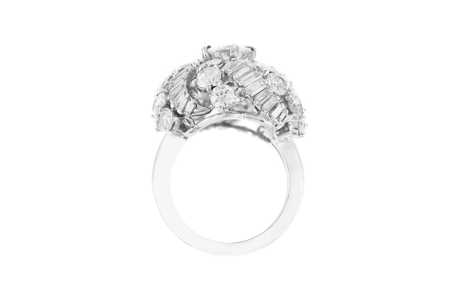 Vintage 1950s 6.00 Carat Diamond Domed Ring