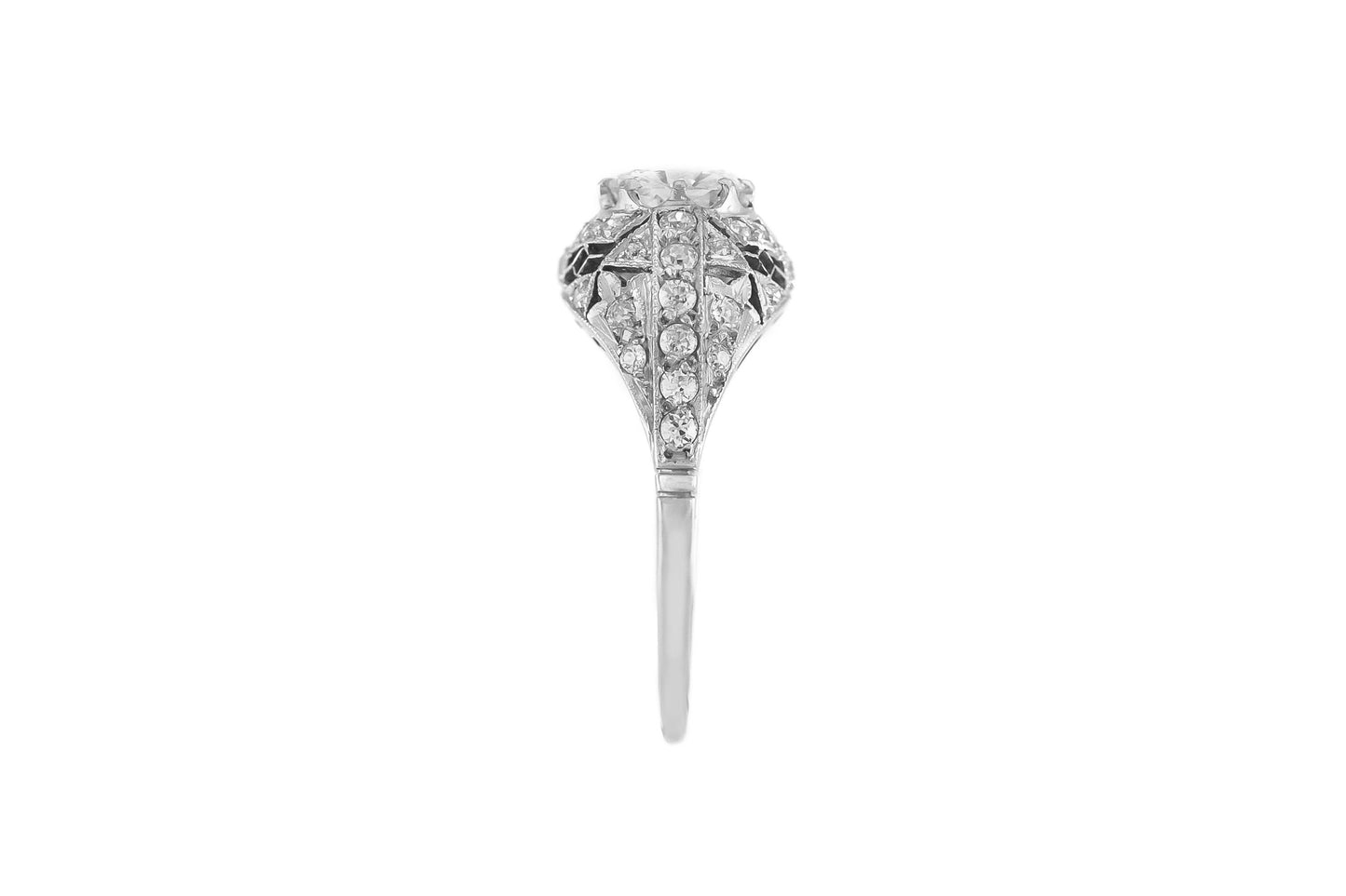 Antique Art Deco 1920s Tiffany & Co. 1.00 Carat Old European Cut Diamond Ring