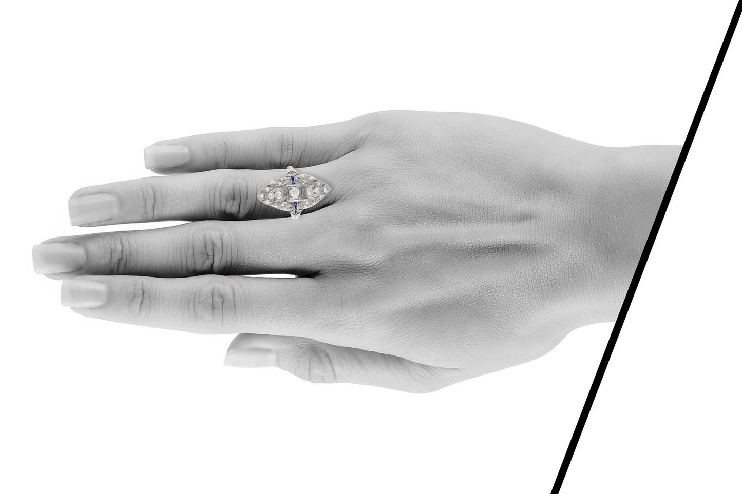 Antique Art Deco 1930s 1.00 Carat Diamond Openwork Dinner Ring