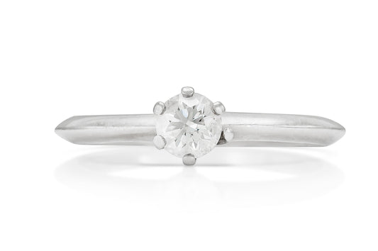 Tiffany & Co. 0.30 Carat Diamond Solitare Engagement Ring