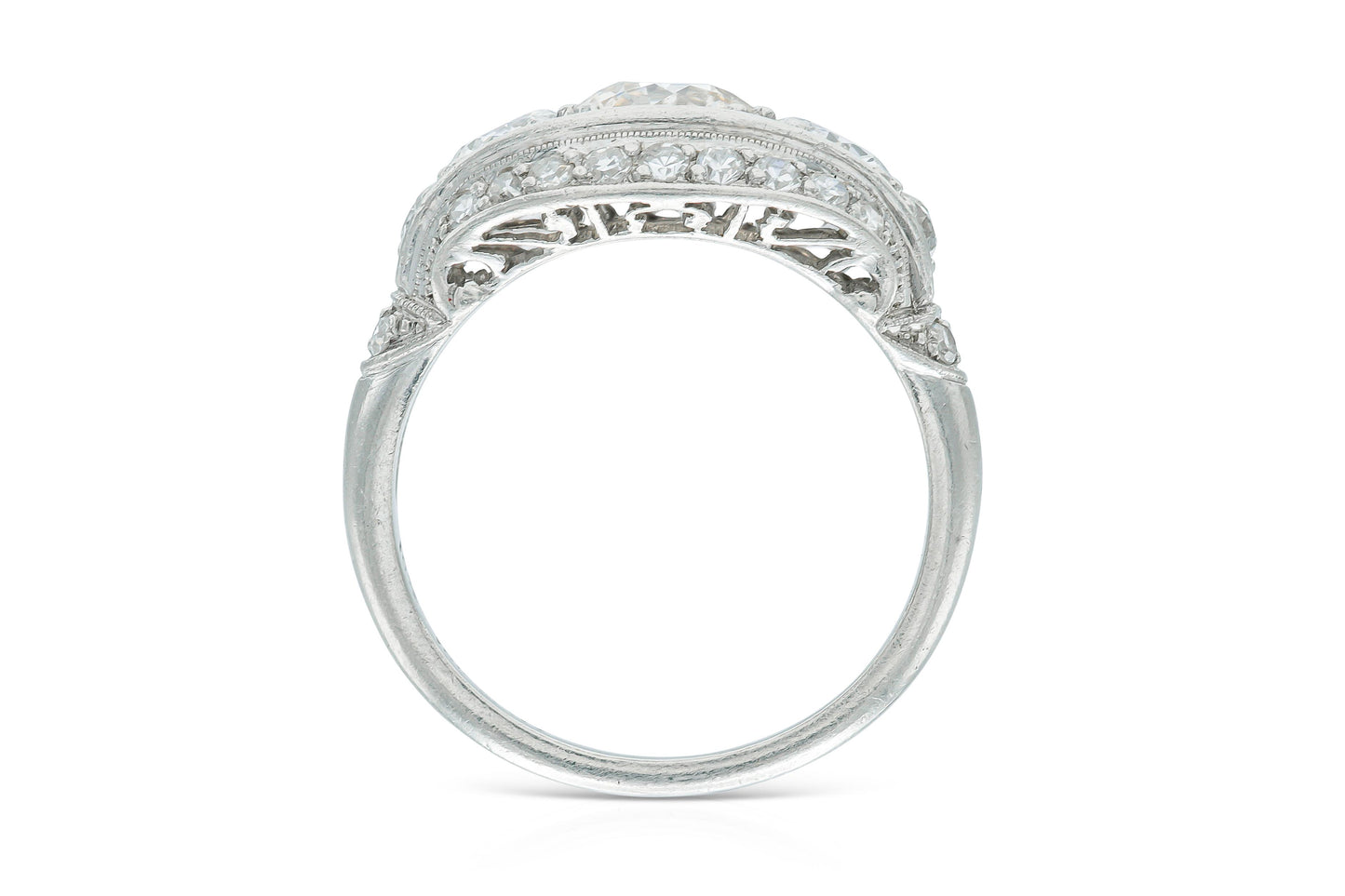 Antique Art Deco 1920s Old European Cut Diamond Engagement Ring