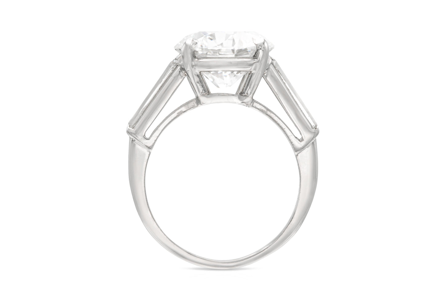 5.27 Carat Round Brilliant Cut Diamond Engagement Ring