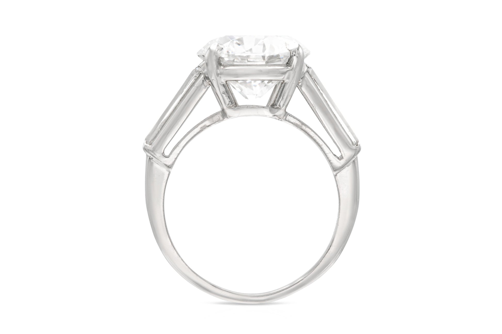 5.27 Carat Round Brilliant Cut Diamond Engagement Ring