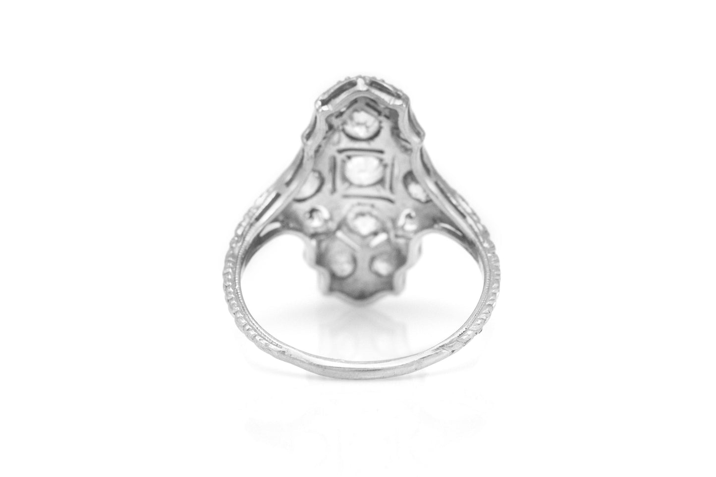 Antique Art Deco 1920s 1.50 Carat Diamond Dinner Ring