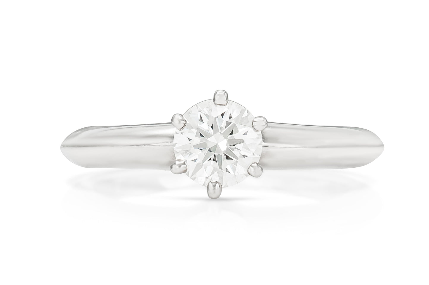 Tiffany & Co. 0.52 Carat Diamond Solitare Engagement Ring