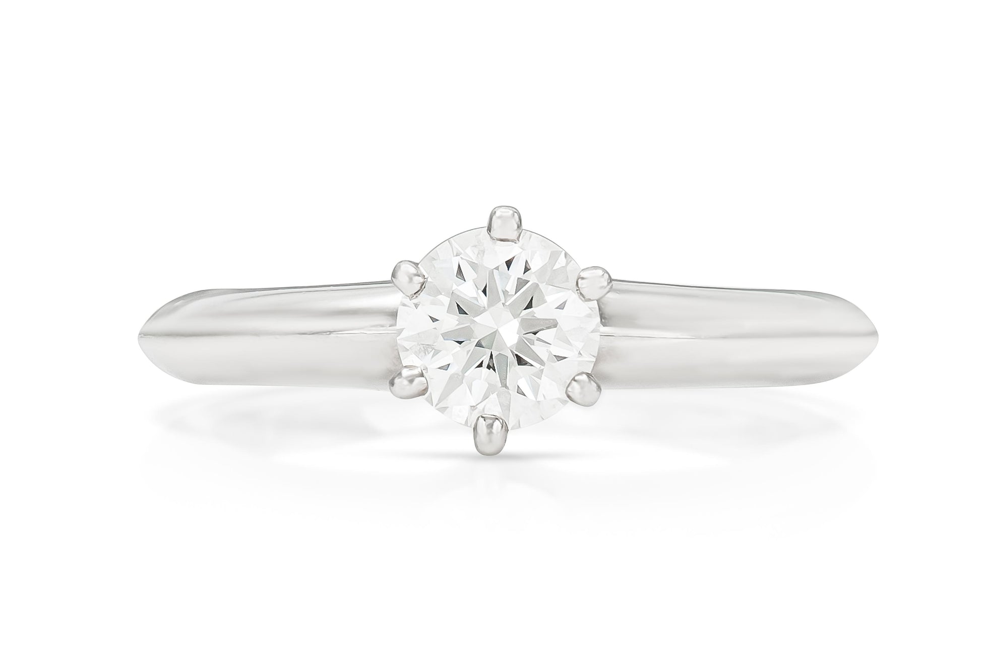 Tiffany & Co. 0.52 Carat Diamond Solitare Engagement Ring