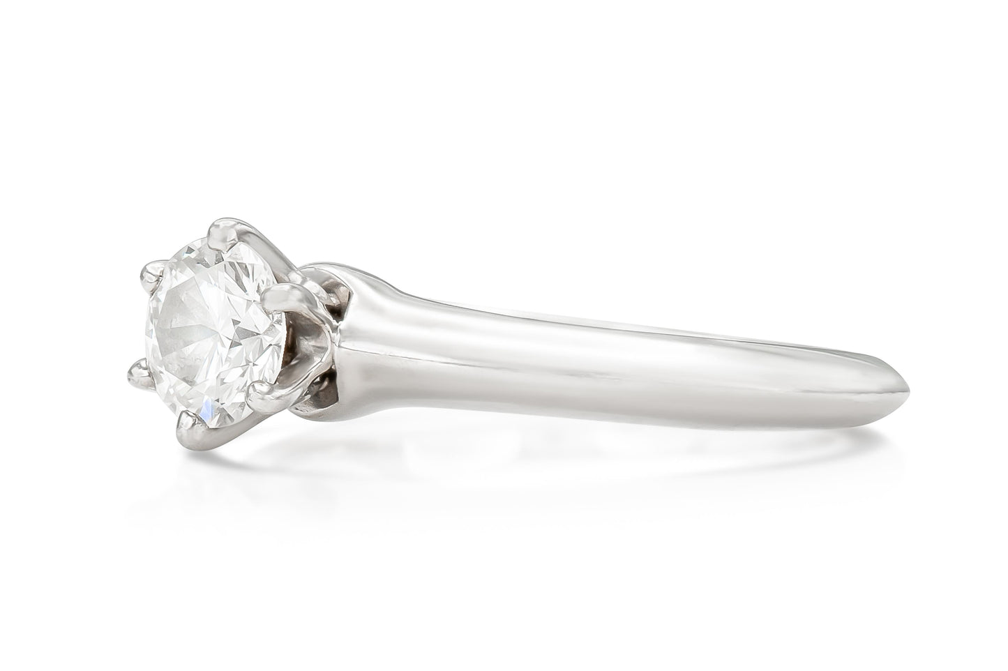 Tiffany & Co. 0.52 Carat Diamond Solitare Engagement Ring
