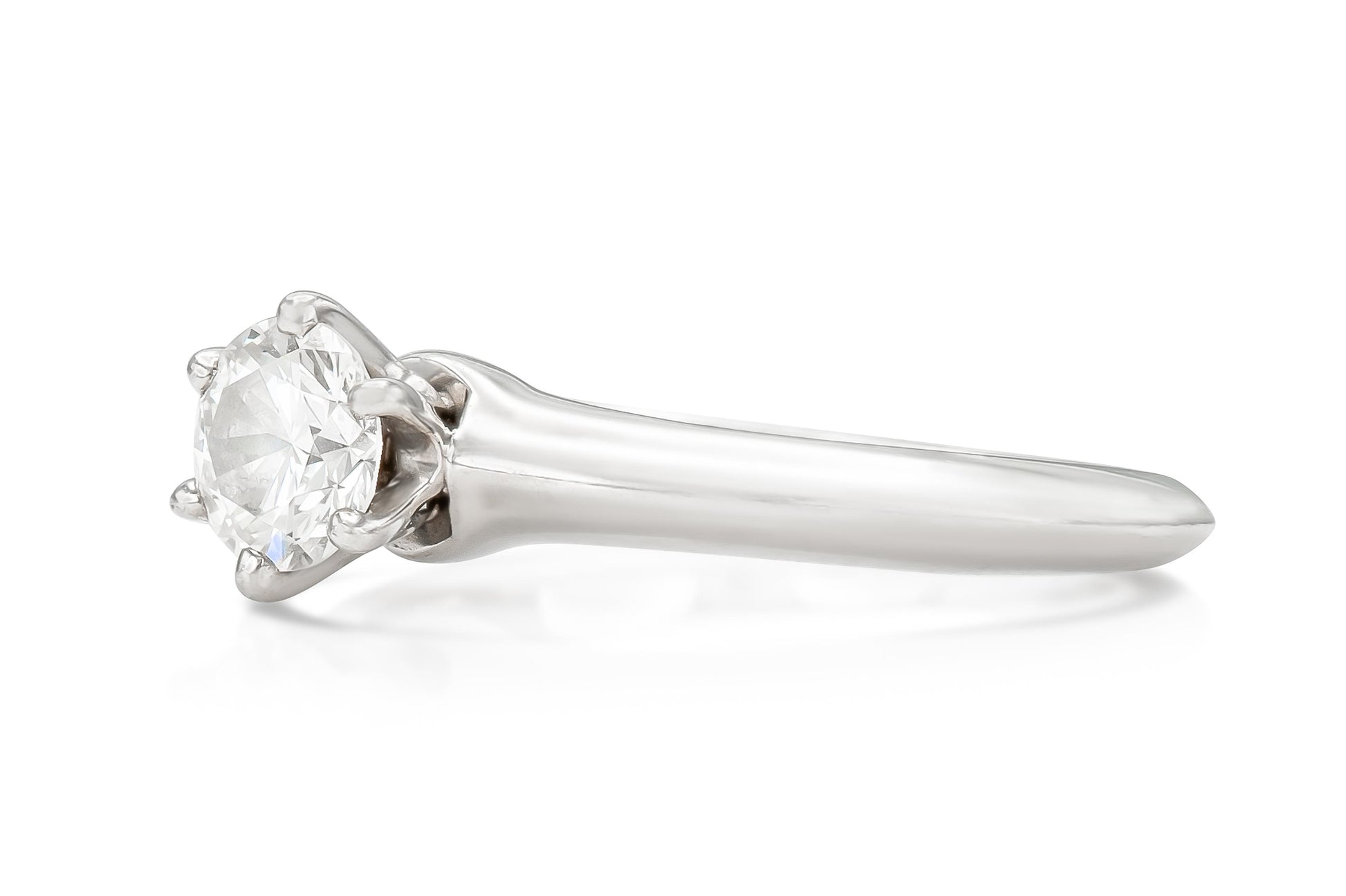 Tiffany & Co. 0.52 Carat Diamond Solitare Engagement Ring