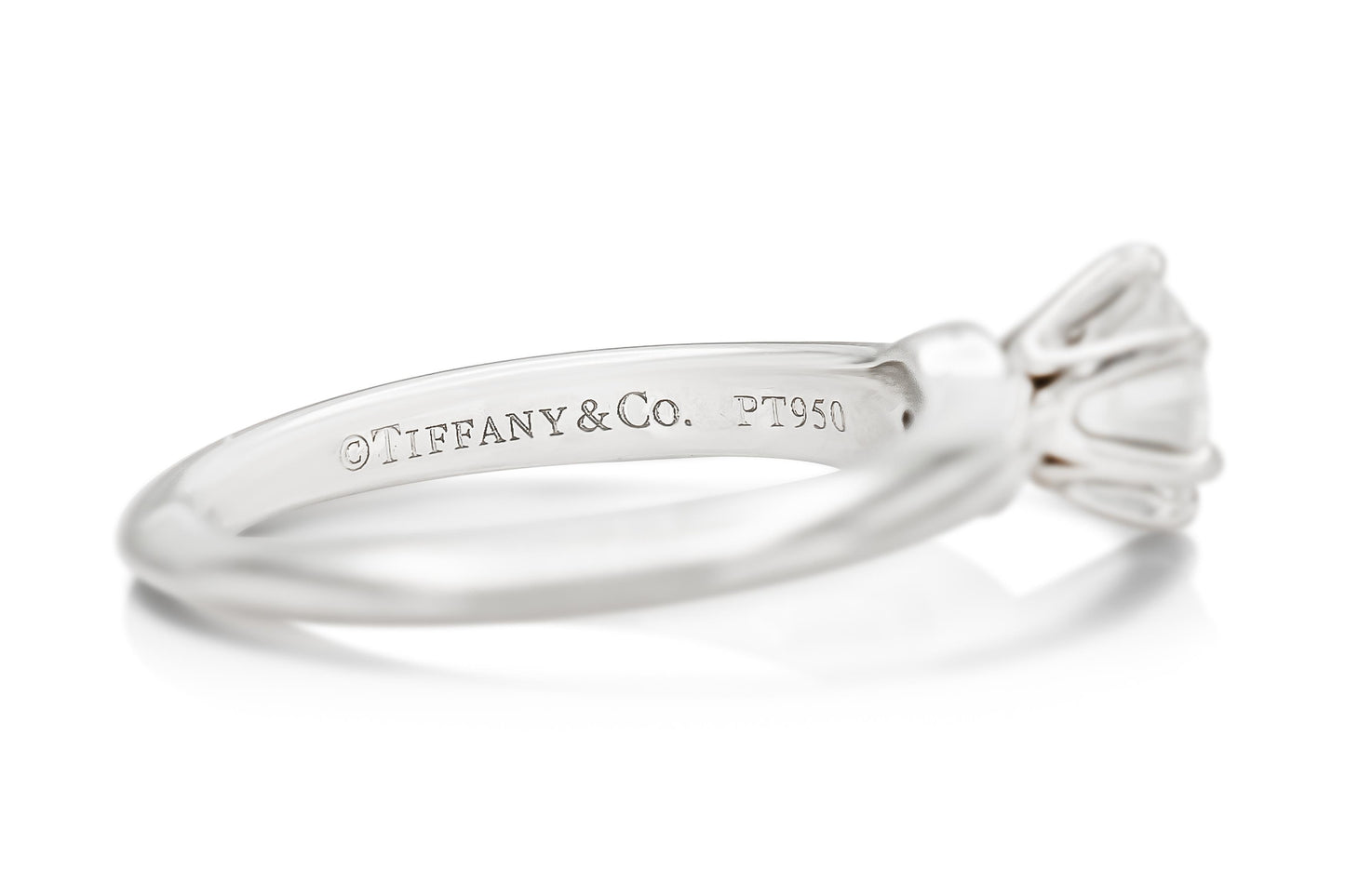 Tiffany & Co. 0.52 Carat Diamond Solitare Engagement Ring