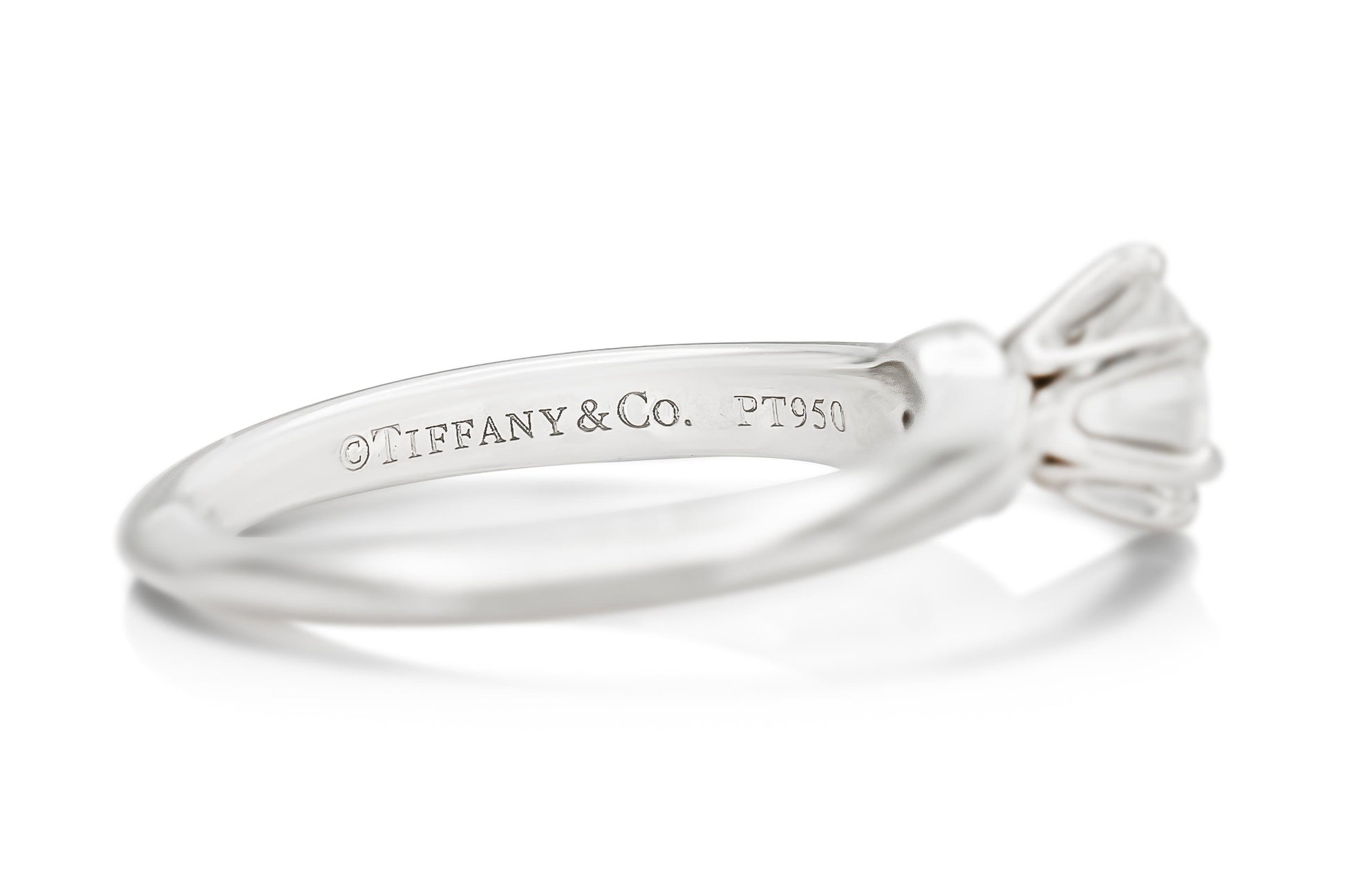 Tiffany & Co. 0.52 Carat Diamond Solitare Engagement Ring