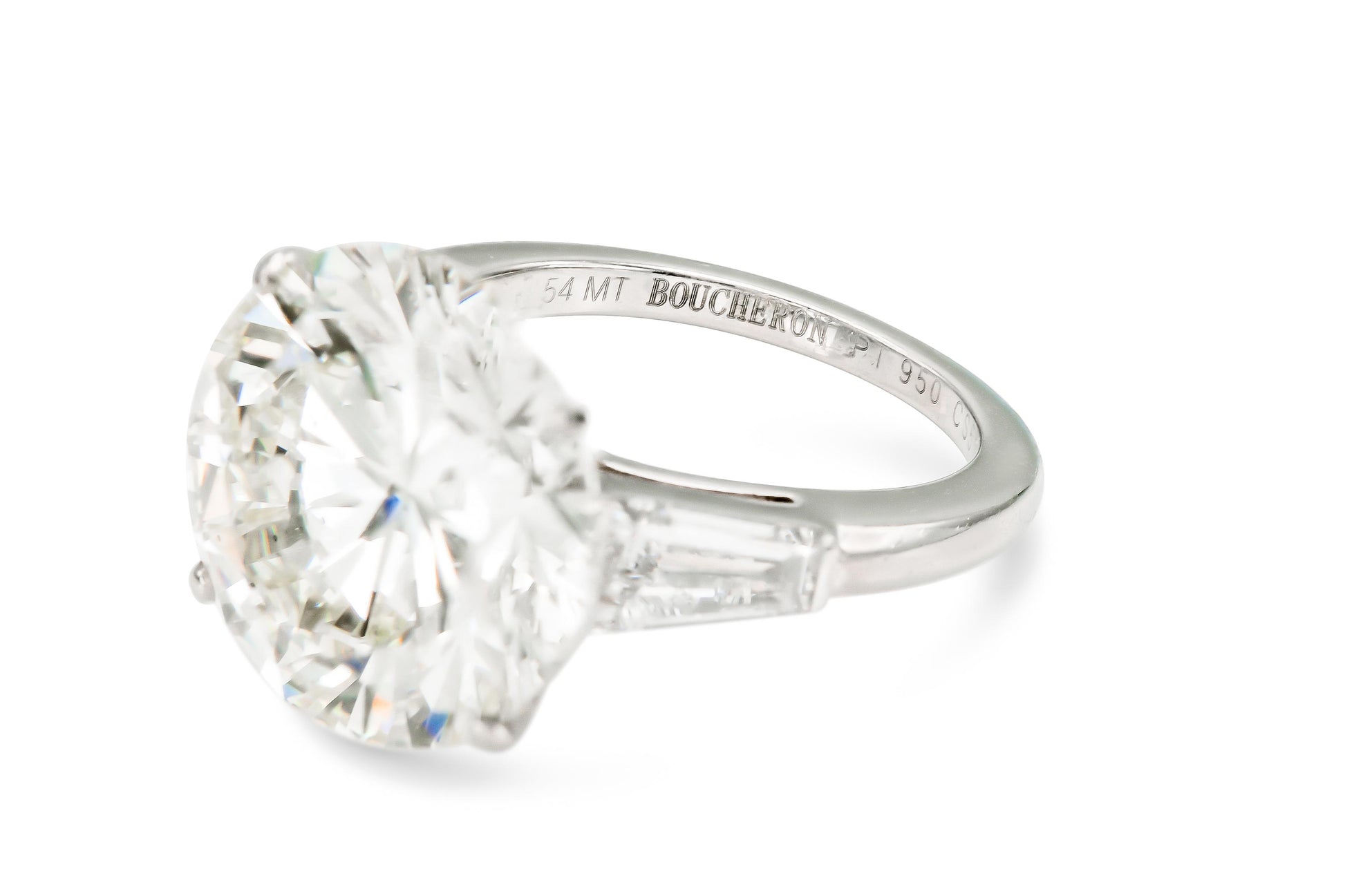 Boucheron 13.48 Carat Round Brilliant Cut Diamond Engagement Ring