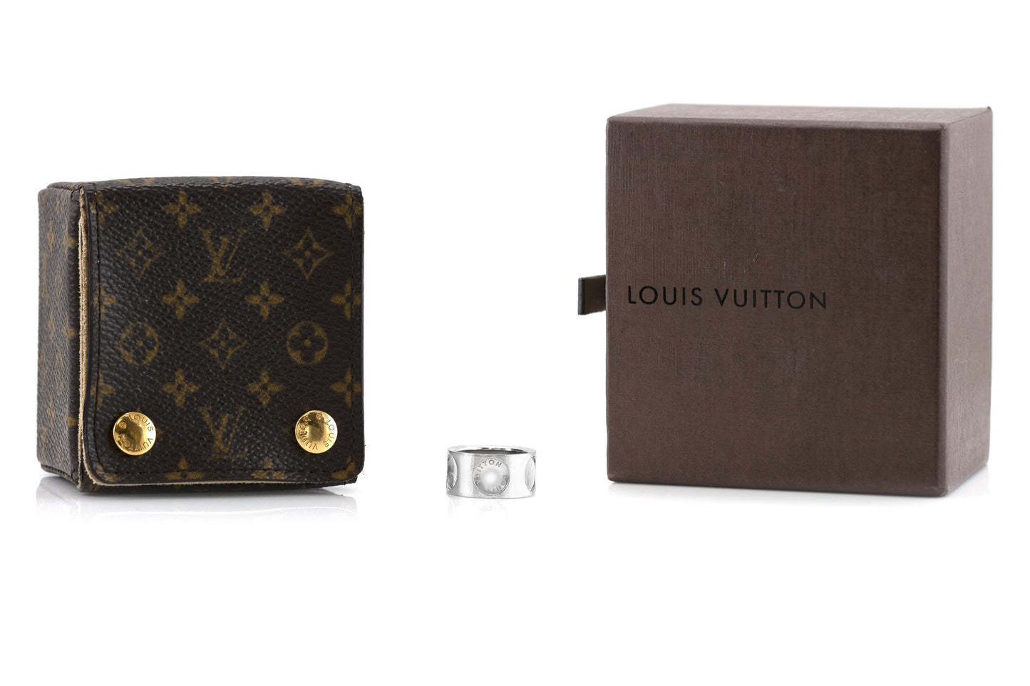 Louis Vuitton Empreinte White Gold Band
