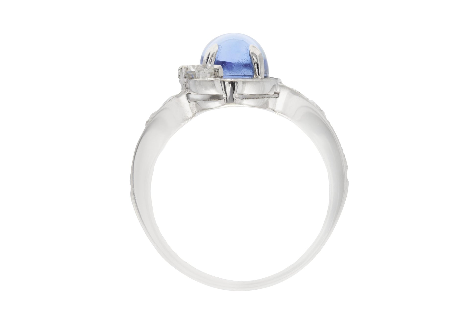Bvlgari Elisia Ring with Blue Topaz and Diamonds