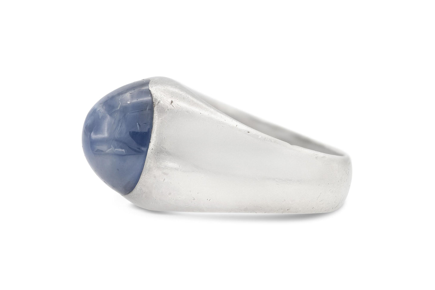 Antique Art Deco 1930s 8.00 Carat Cabochon Star Sapphire Men's Ring