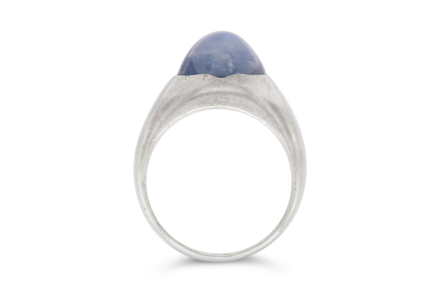 Antique Art Deco 1930s 8.00 Carat Cabochon Star Sapphire Men's Ring