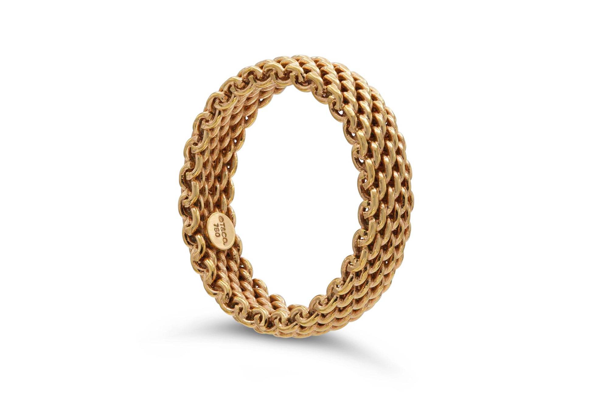 Tiffany & Co. Somerset Rigid Mesh Gold Ring