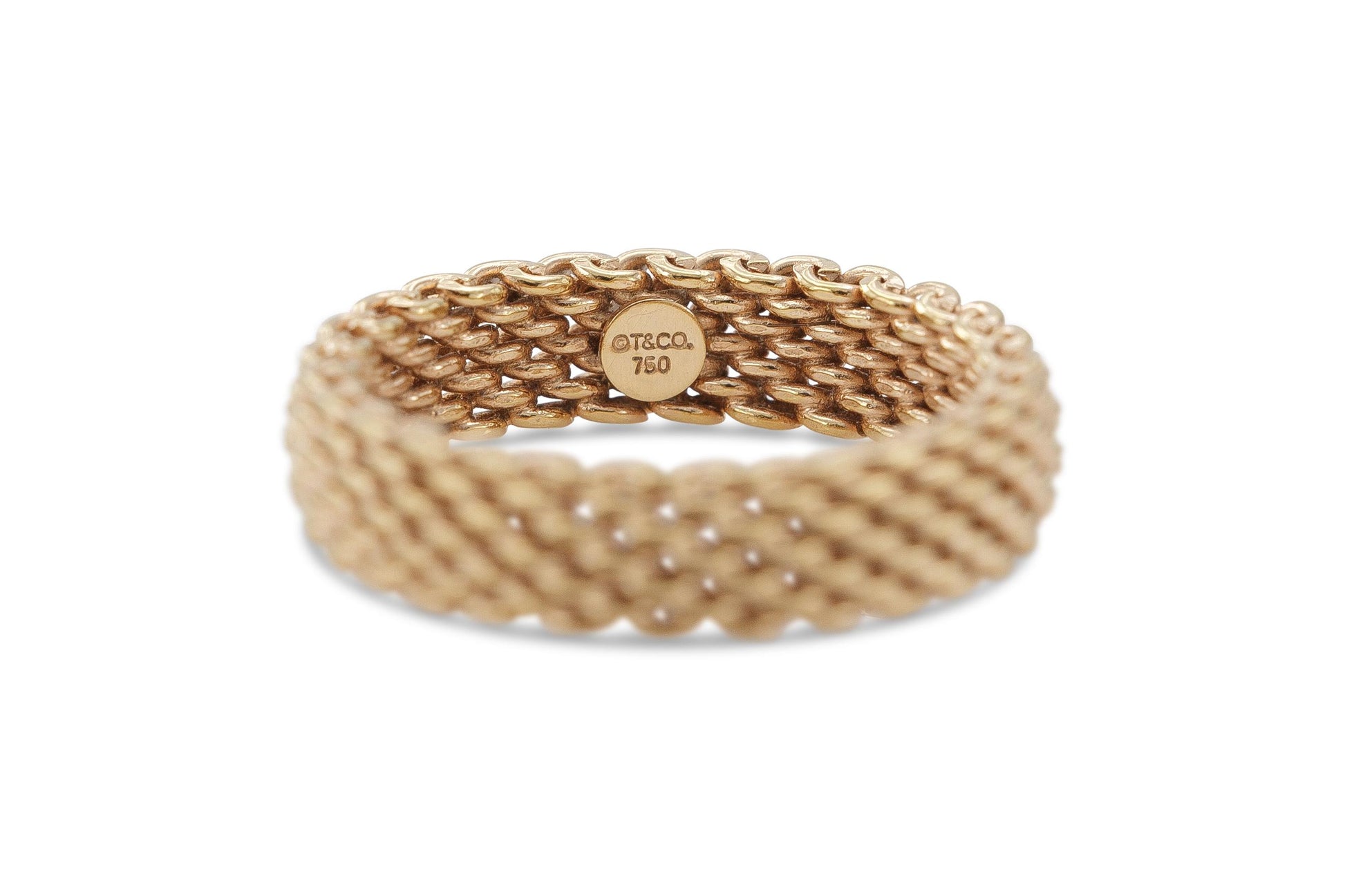Tiffany & Co. Somerset Rigid Mesh Gold Ring
