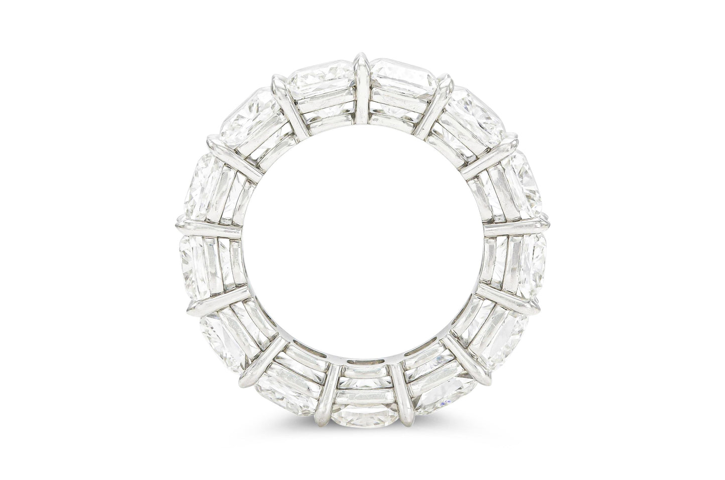13.38 Carat Cushion Cut Diamond Eternity Band