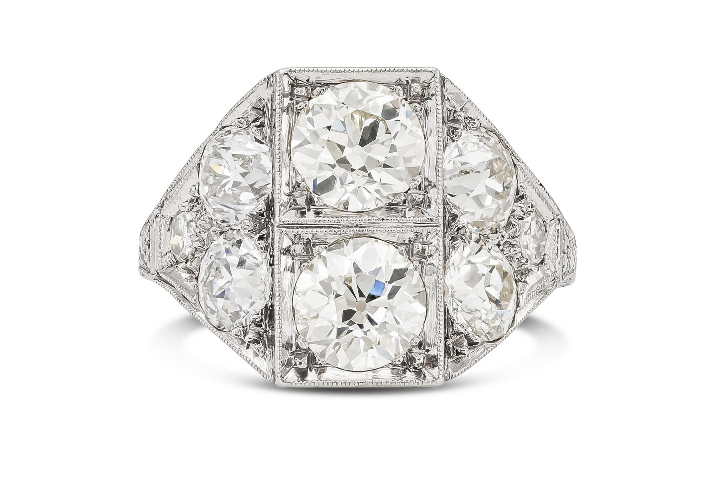 Antique Art Deco 1920s 3.00 Carat Diamond Dinner Ring