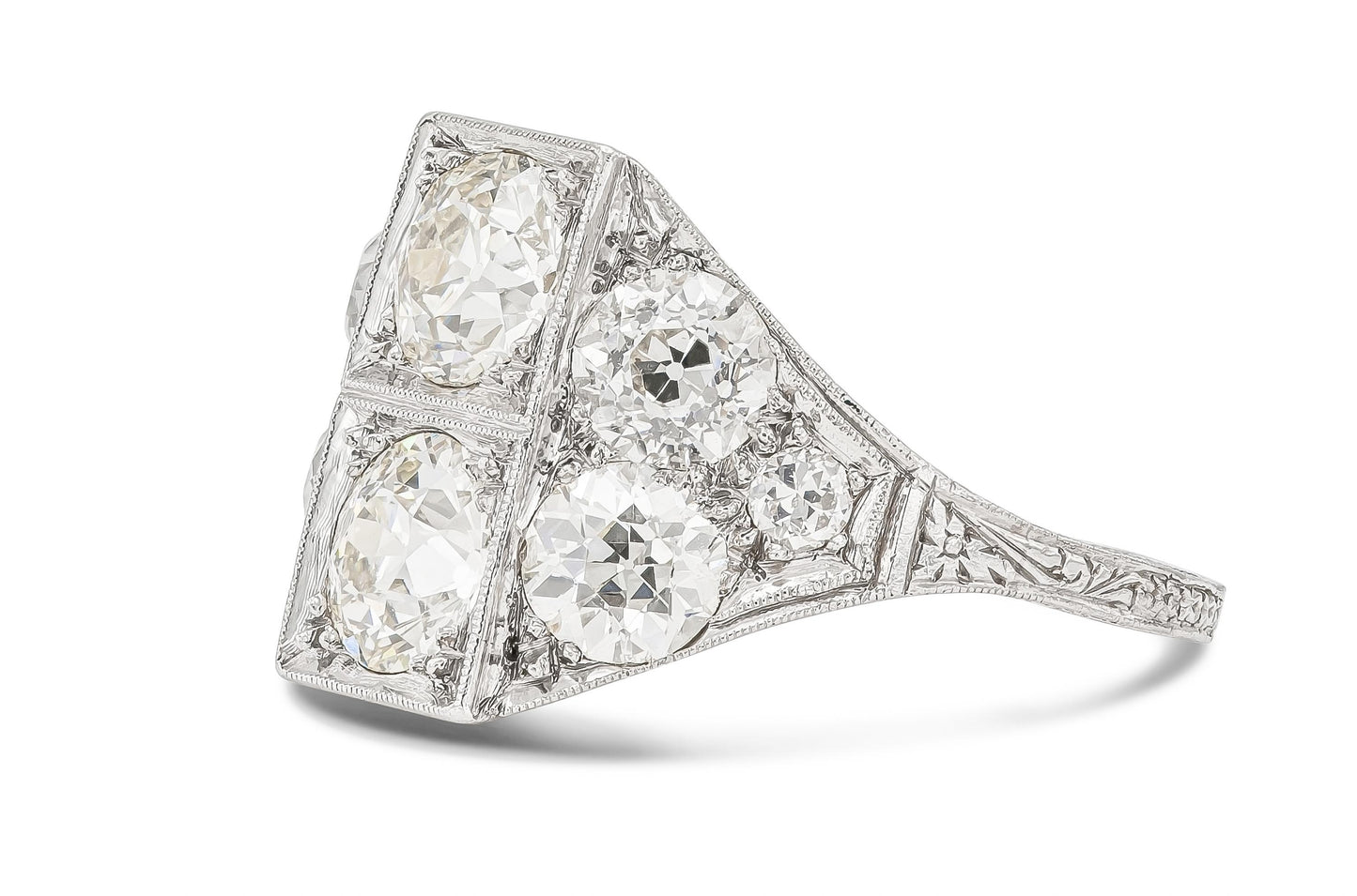 Antique Art Deco 1920s 3.00 Carat Diamond Dinner Ring