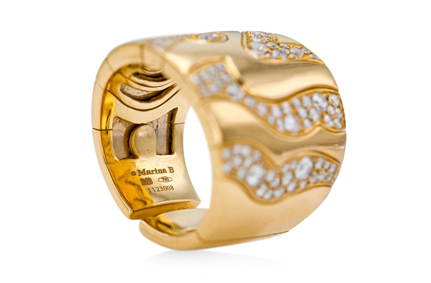 Vintage 1990s Marina B Ring with Diamonds