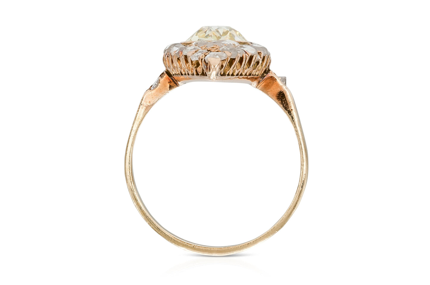 Antique Victorian 3.45 Carat Diamond Navette Ring