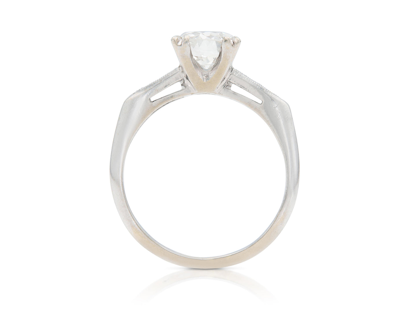 Antique Art Deco 1930s 1.20 Carat Old European Cut Diamond Engagement Ring