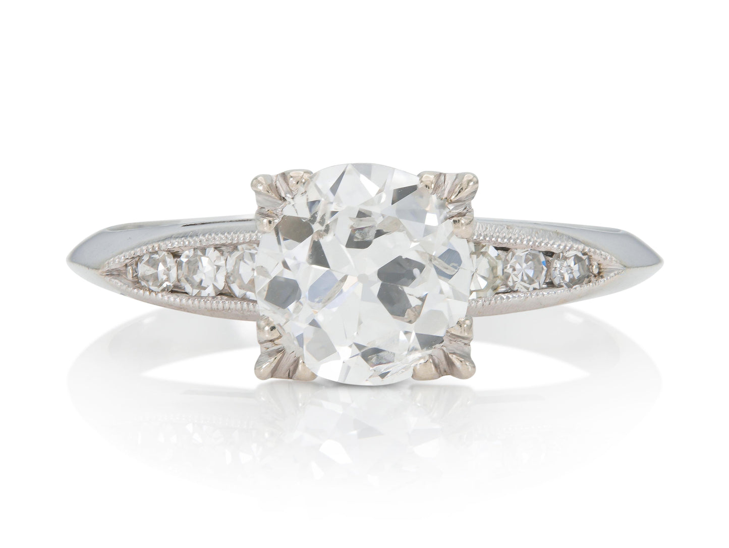 Antique Art Deco 1930s 1.20 Carat Old European Cut Diamond Engagement Ring