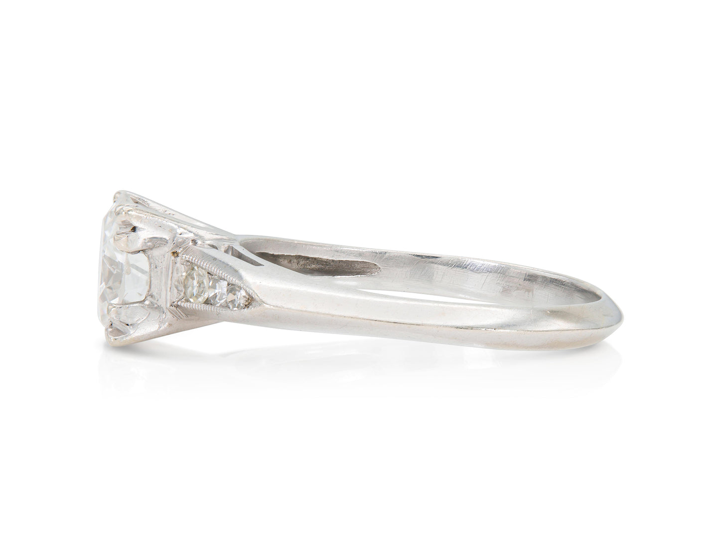 Antique Art Deco 1930s 1.20 Carat Old European Cut Diamond Engagement Ring