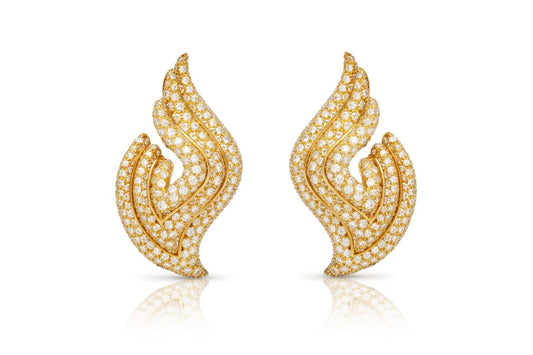 Vintage 1980s Henry Dunay 11.00 Carat Diamond Earrings