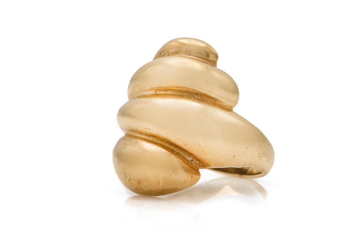 Vintage 1960s Gold Shrimp Cocktail Ring