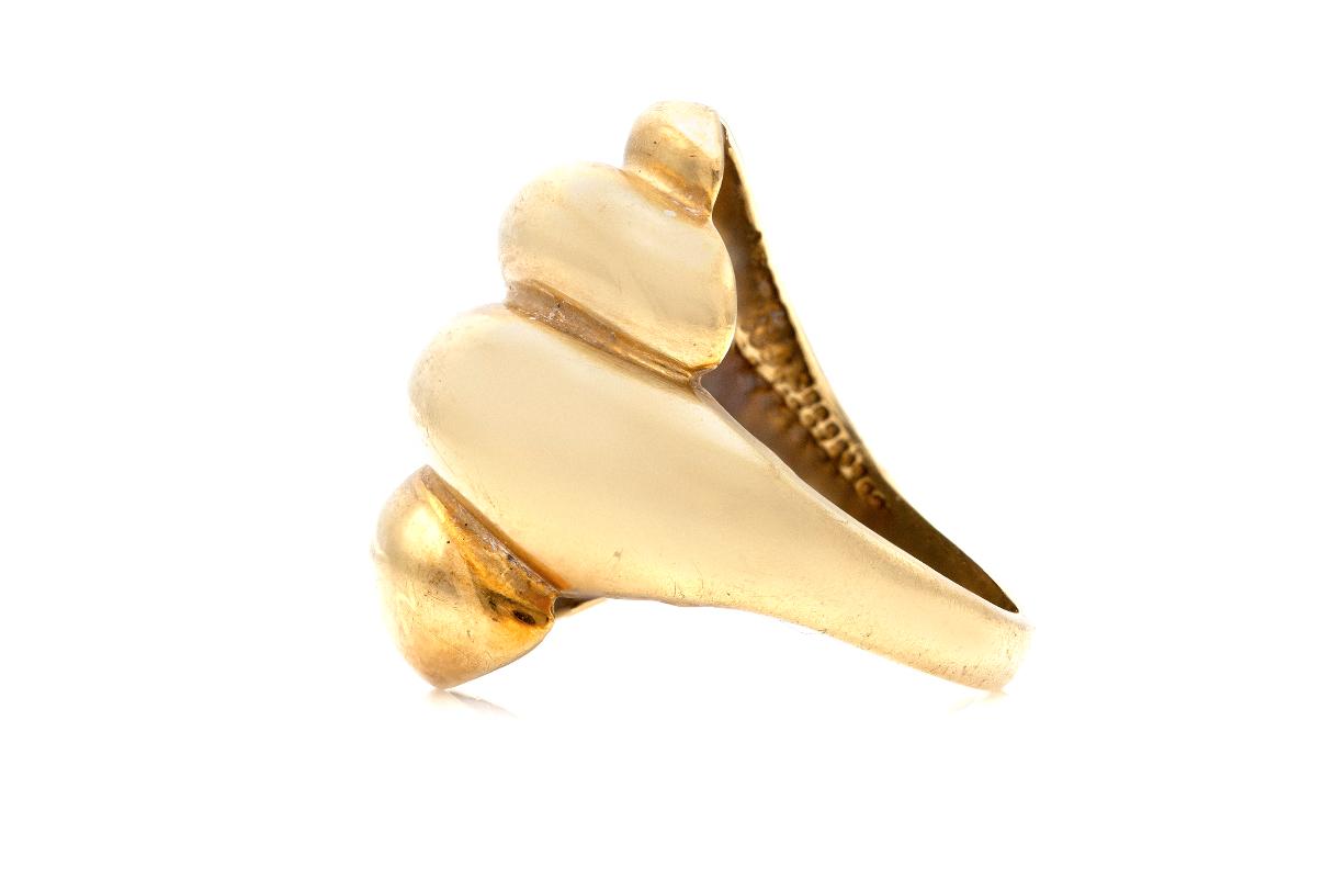 Vintage 1960s Gold Shrimp Cocktail Ring