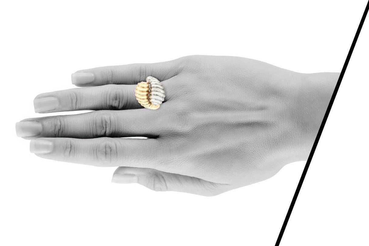 Vintage 1980s Two-Toned Bypass Ring