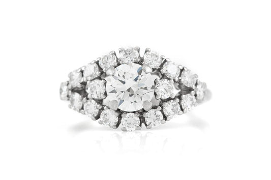 Vintage 1950s 1.90 Carat Diamond Ring