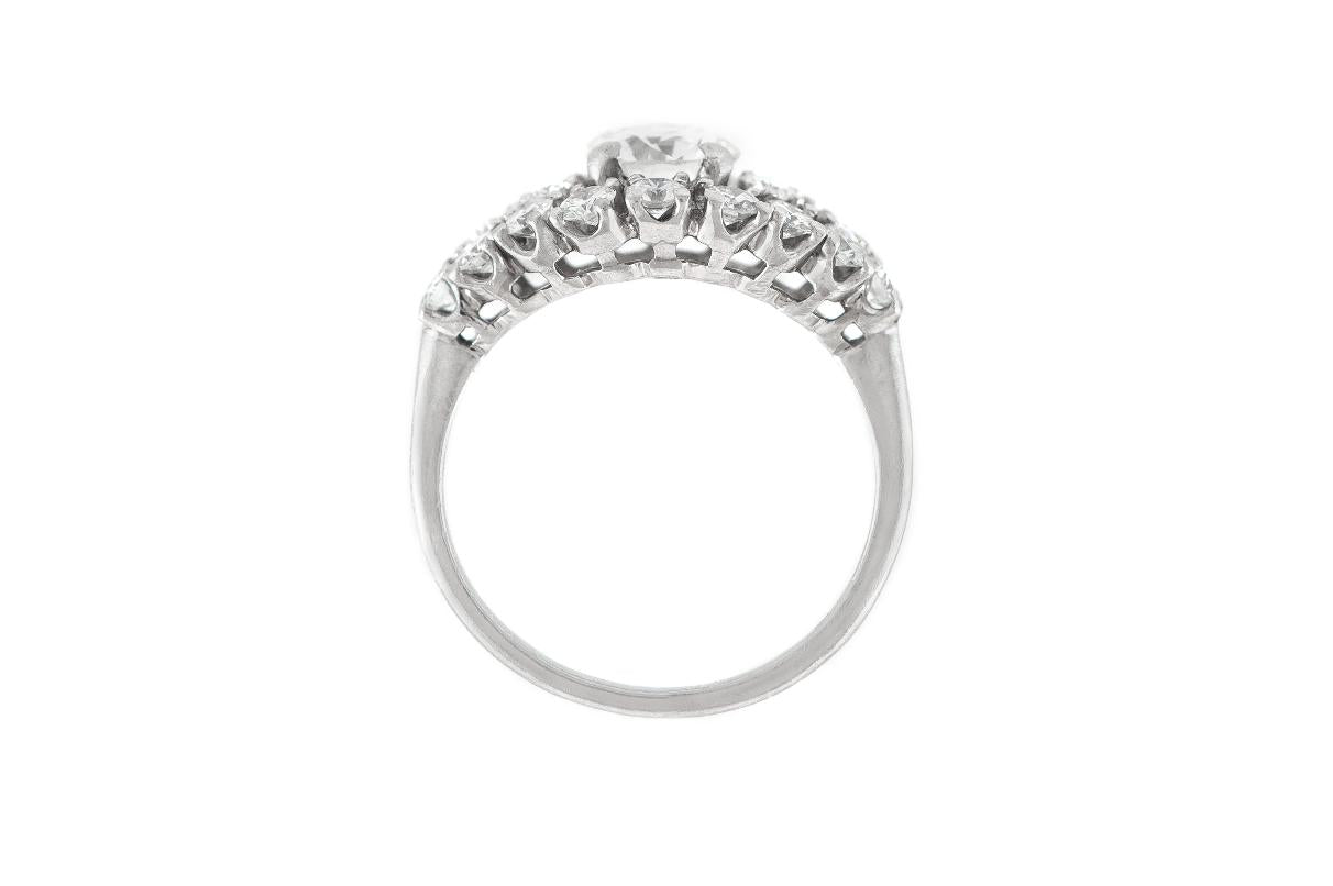 Vintage 1950s 1.90 Carat Diamond Ring
