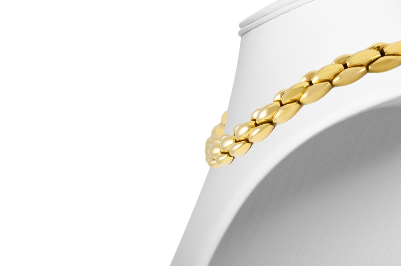 Vintage 1980s Gold Link Collar Necklace