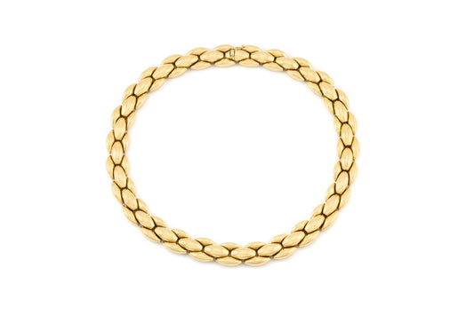 Vintage 1980s Gold Link Collar Necklace