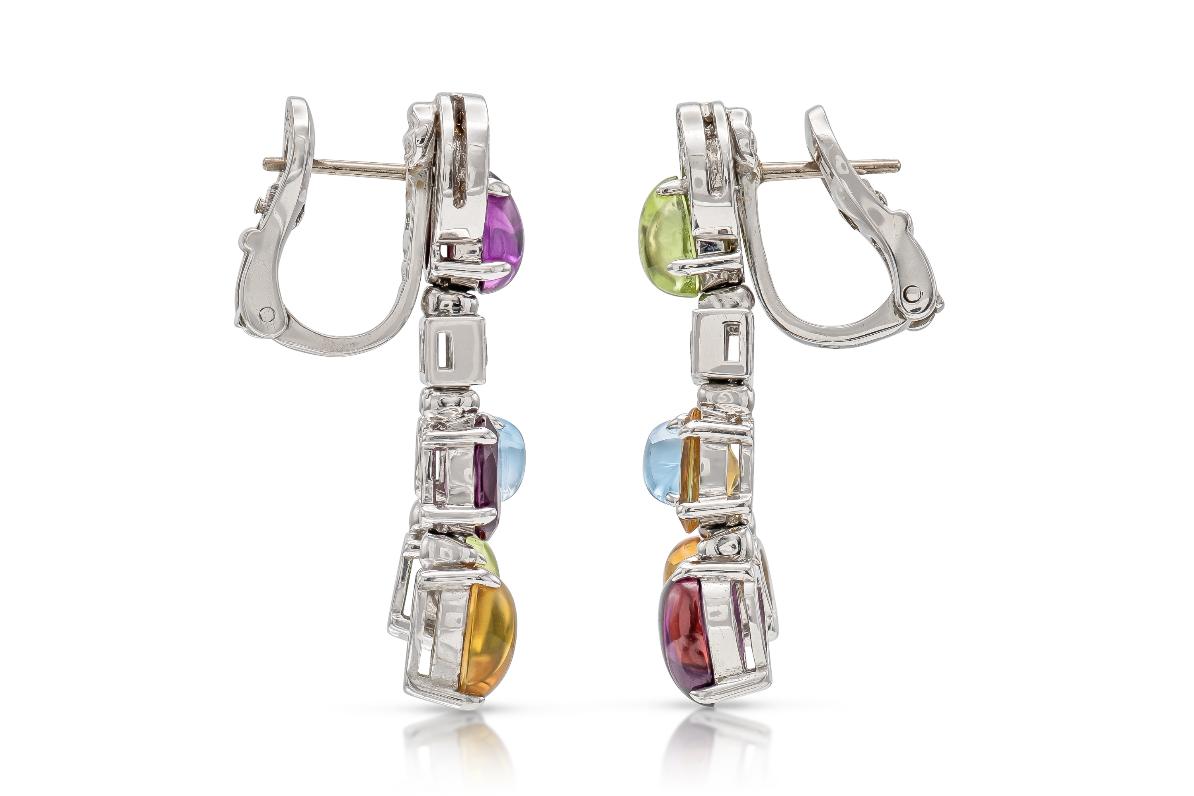 Bvlgari Allegra Multi-Gem Dangle Earrings