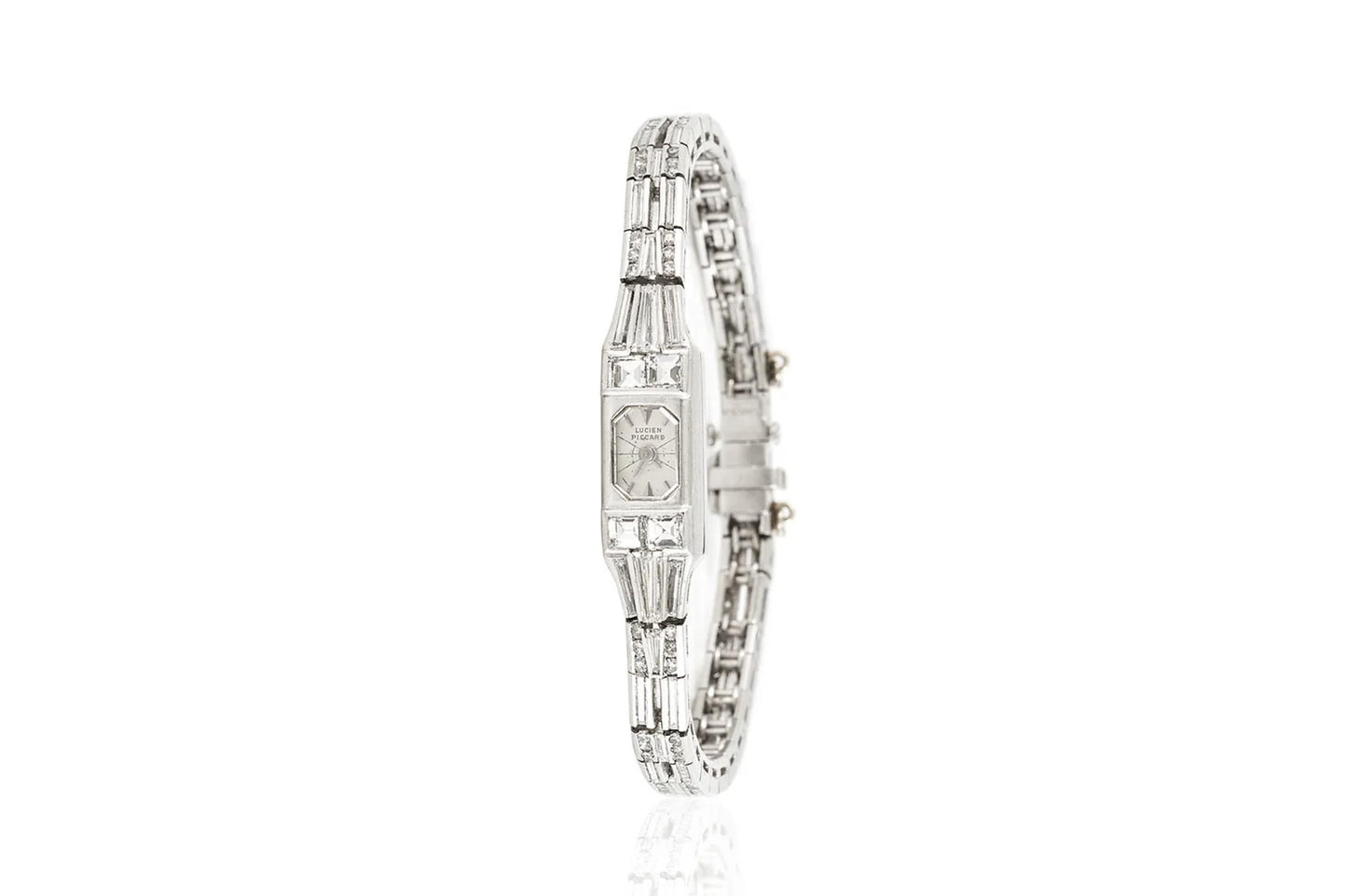 Antique Art Deco 1920s Lucien Piccard 10.00 Carat Diamond Watch
