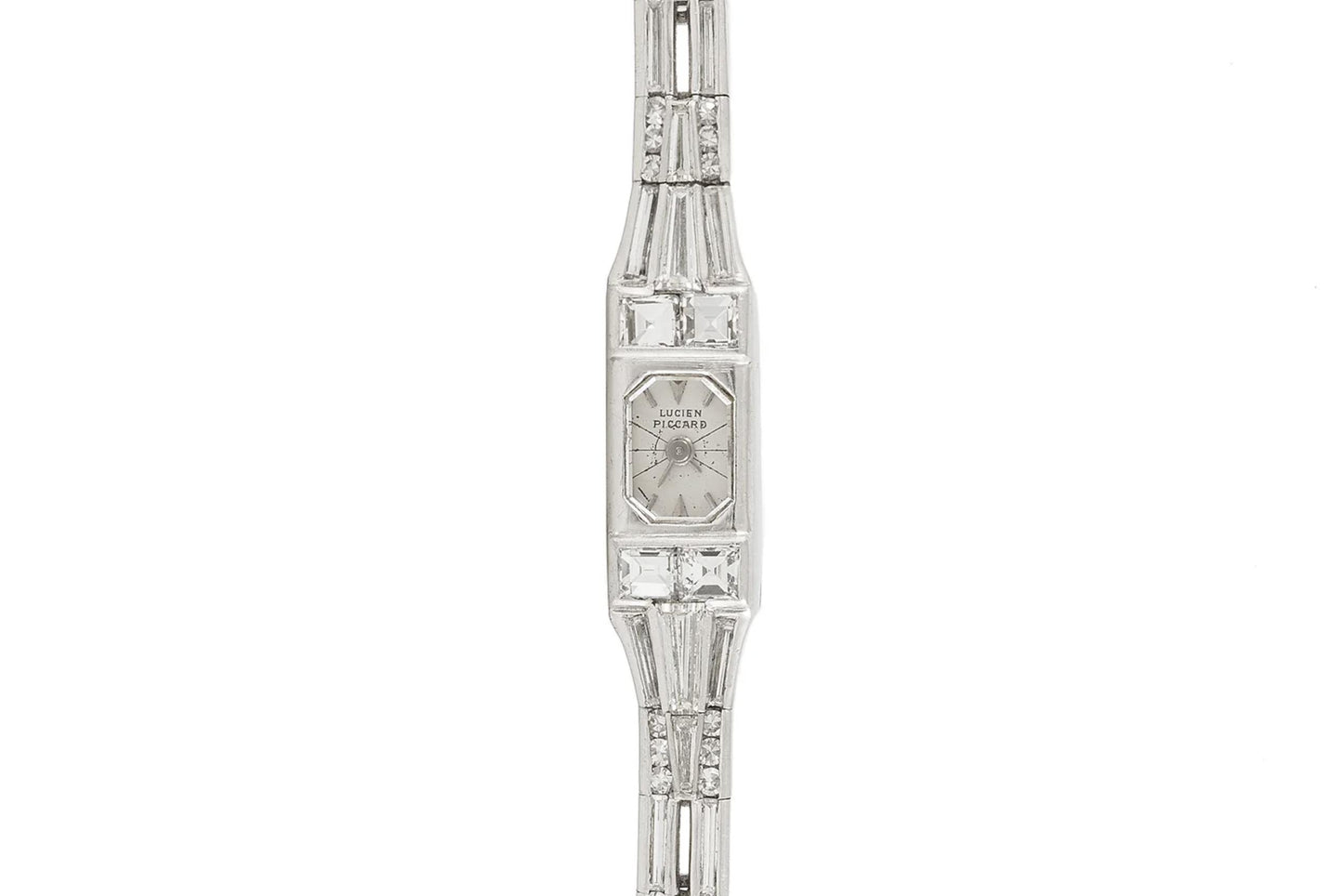 Antique Art Deco 1920s Lucien Piccard 10.00 Carat Diamond Watch