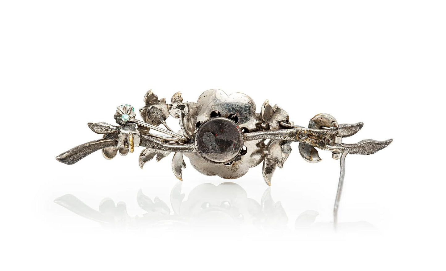 Antique Georgian 5.00 Carat Diamond Tremblant Flower Brooch