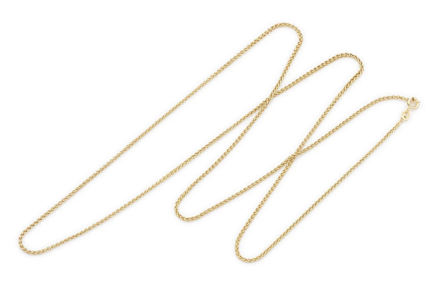 Gold Franco Box Long Chain Necklace