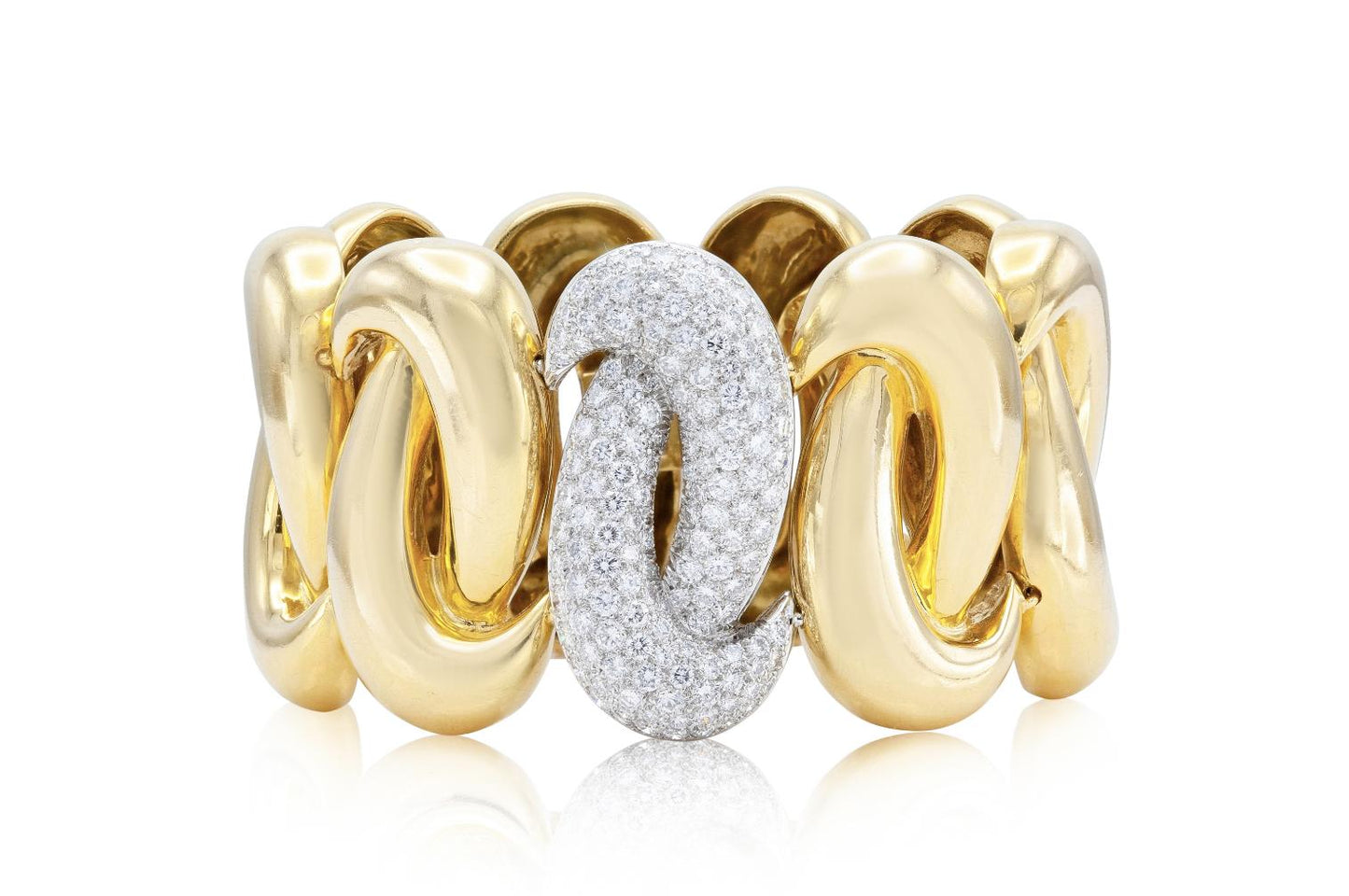 Charles Turi Gold and 10.00 Carat Diamond Bracelet