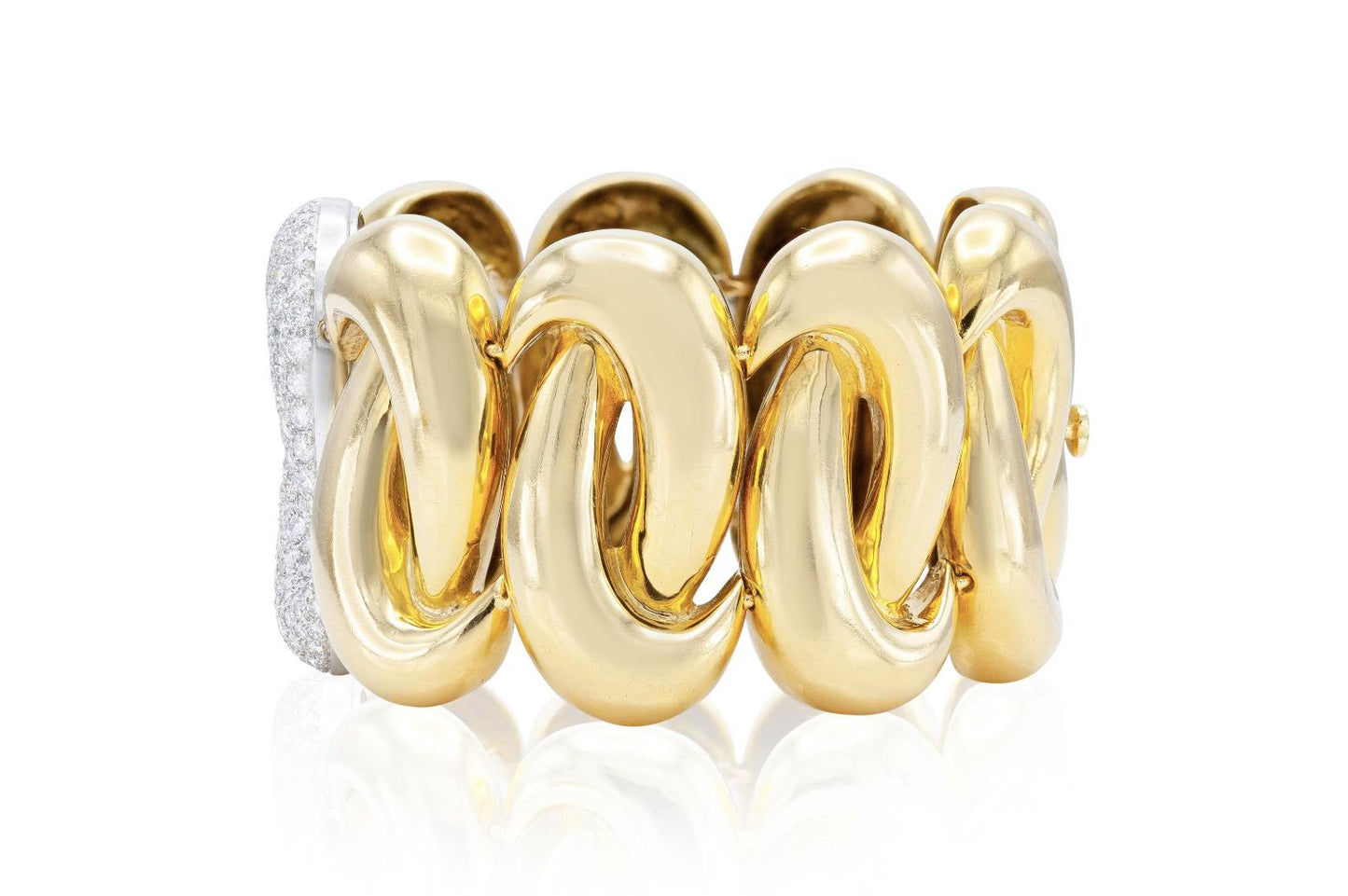 Charles Turi Gold and 10.00 Carat Diamond Bracelet