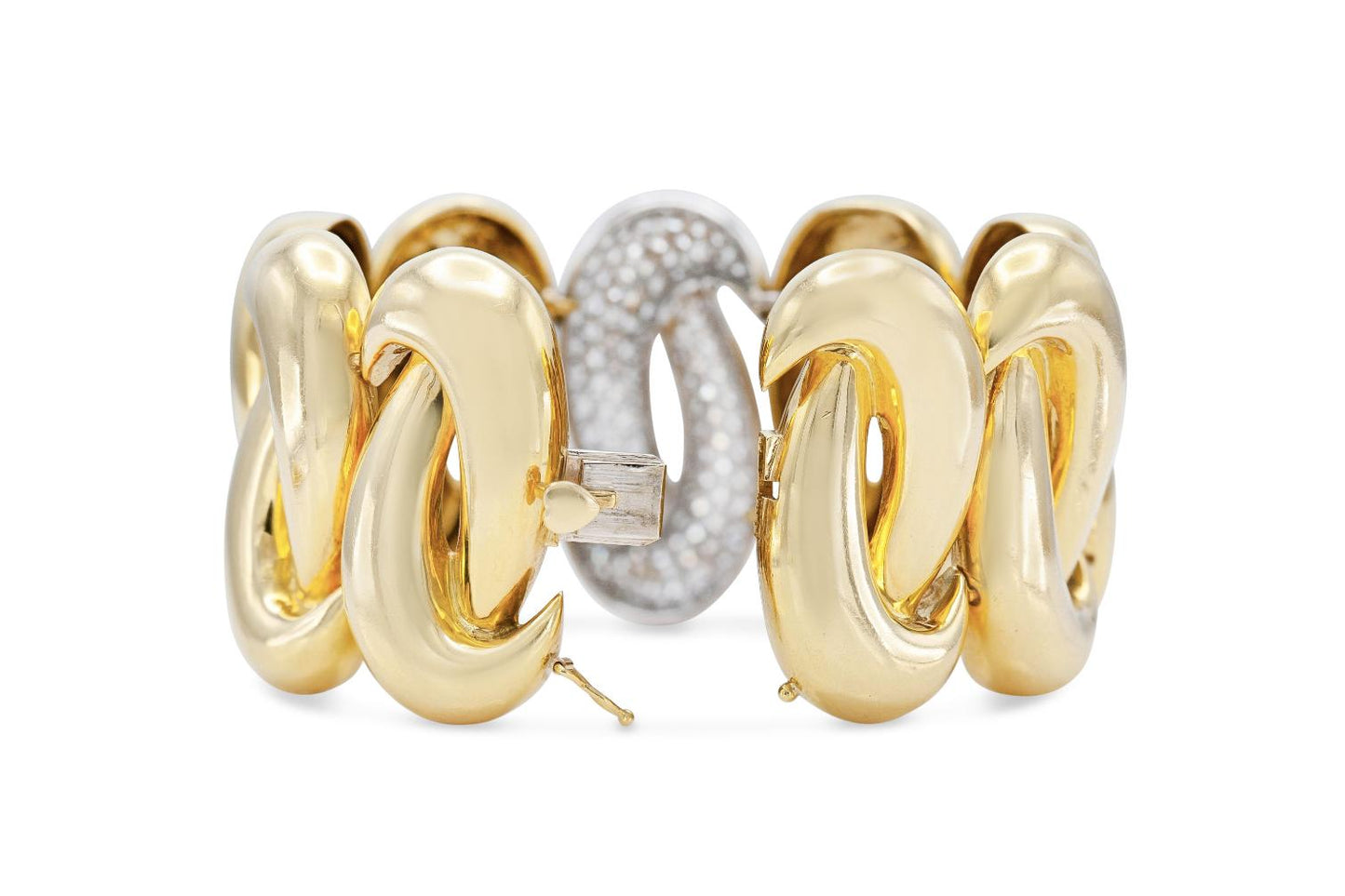 Charles Turi Gold and 10.00 Carat Diamond Bracelet