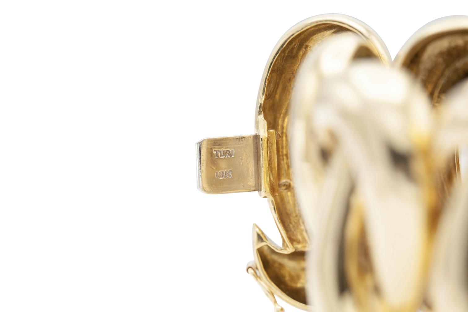 Charles Turi Gold and 10.00 Carat Diamond Bracelet